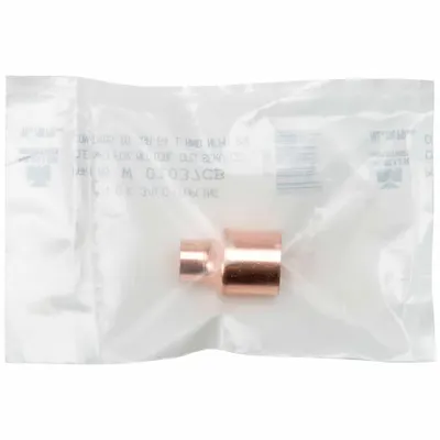 STREAMLINE Sweat Fitting Coupling: 3/4 in CTS x 3/8 in CTS, Cup x Cup - Clean & Bagged Wrot Copper Tube Fittings