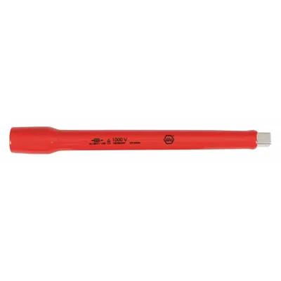 WIHA Socket Extension: 1/2 in Input Drive Size, 1/2 in Output Drive Size, 250 mm Overall Lg - Insulated Hand Socket Extensions