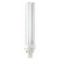 This PHILIPS PL-C 26W/835/2P/ALTO is a 26-watt compact fluorescent double twin-tube plug-in lamp with a 2-pin G24d-3 base. It delivers 1800 lumens of neutral white light at 3500K color temperature and is non-dimmable. Suitable for general lighting in commercial and industrial fixtures such as downlights, wall sconces, and ceiling-mounted luminaires.