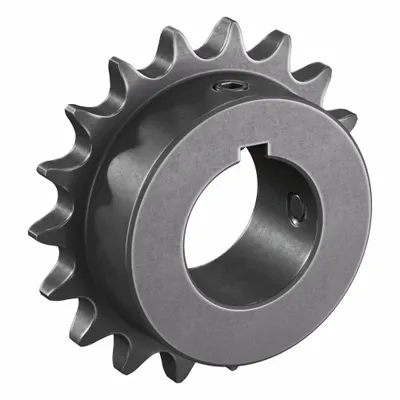TSUBAKI Single Strand Sprocket: 40, For 1/2 in Chain Pitch, 1 1/4 in Bore Dia, 18 Teeth - Size 40 Fixed-Bore Roller Chain Sprockets