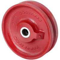 APPROVED VENDOR Track Wheel: 10 in Wheel Dia., 2 1/2 in Wheel Wd, 2,500 lb Load Capacity, Metal, Red (MPN W-1025-V-1MC)
