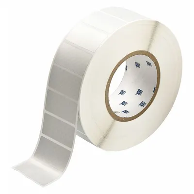 BRADY Pre-Cut Label Stock Roll: Tamper Indicating Footprint 'Checker Board' Pattern - Brady Checkerboard Footprint Tamper-Indicating Precut Label Rolls