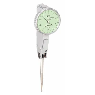 MAHR Horizontal Dial Test Indicator: 0 in to 0.02 in, Horizontal, Inch - Dial Test Indicators - Horizontal & Tilted-Face Styles