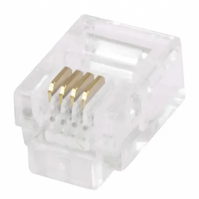 MONOPRICE Modular Plug: Modular Plug RJ11, Stranded, 50pk Pack Size - RJ Modular Connectors
