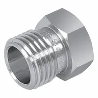 Stainless steel ultra high purity fitting for 1/4 in outer diameter tubing. Designed for leak-tight connections in critical gas and chemical systems where contamination control is required