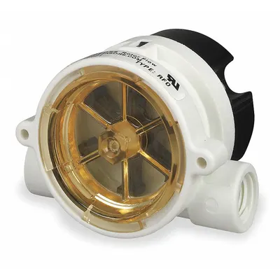 GEMS SENSORS Flow Indicator: Rotor, Polypropylene, 1/2 in FNPT, 1/2 in Connection Size - Flow Sights