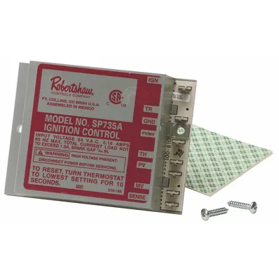 Robertshaw Ignition Control: Universal, 24V AC, 6 min Pre-Purge, 1.5 A Main Valve Output - Intermittent Pilot Ignition Controls