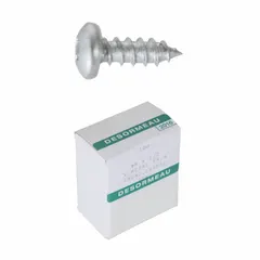 This #8-1/2 square screw is a fastener for clamp-on pipe systems. Made of galvanized steel with a #8 thread size, it is used to secure pipe clamps in industrial piping installations.