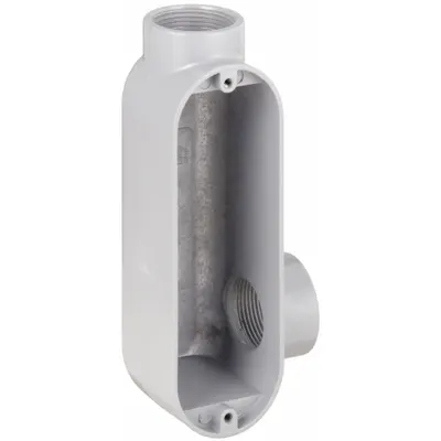 RACO Conduit Outlet Body: Aluminum, 1 1/2 in Trade Size, LR Body, 30.8 cu in Body Capacity - LR - 90° Elbow Type
