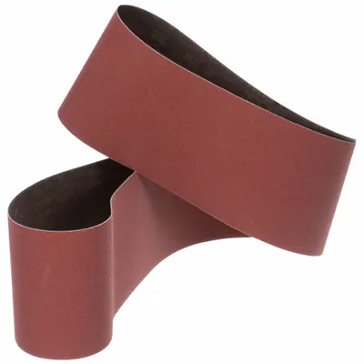 3M Sanding Belt: 7 7/8 in W x 68 7/8 in L, Ceramic, 60 Grit, YF Wt Polyester Backing - Cool-Cutting Sanding Belts for Stainless Steel & Soft Metals
