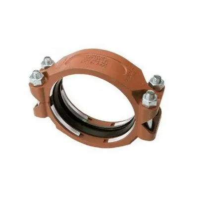 GRUVLOK Clamp Coupling: Bolted, 2 1/2 in x 2 1/2 in, Ductile Iron, NBR Seal - Grooved Pipe Couplings