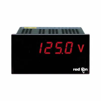 RED LION Volt Meter: 115 V AC – 230 V AC, 0.56 in Digit Ht - Max., 1/8 Cutout DIN Size - AC Voltage Digital Panel Meters