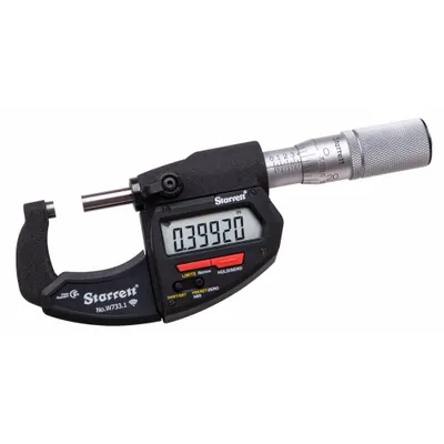 STARRETT Wireless Digital Micrometer: 1 in to 2 in /25.4 mm to 50.8 mm, Inch/Metric - Micrometers without SPC Output for Harsh Environments