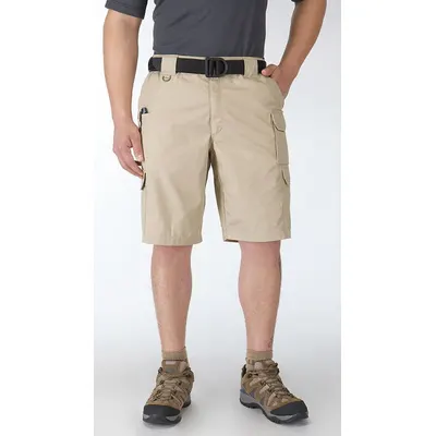 5.11 Tactical Shorts: Khaki, 30 in Waist, 11 in Inseam - Men's Tactical Cargo Shorts