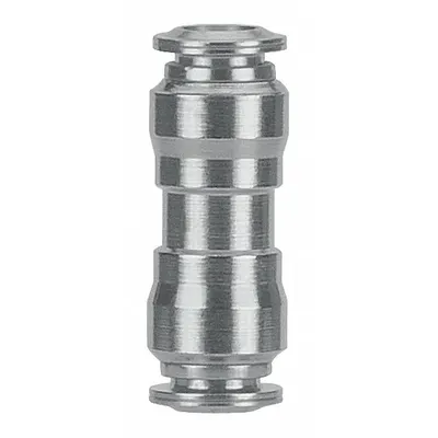 AIGNEP USA Push-Fit Adapter Fitting: 10 mm OD x 10 mm OD Size - Stainless Steel Tube Fittings