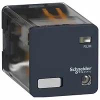 SCHNEIDER Relay: Socket Mounted, 10 A Current Rating, 120V AC, DPDT, 8 Pins/Terminals, A Socket (MPN RUMC23F7)
