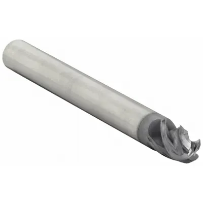 WIDIA HANITA Ball End Mill: Carbide, TiAlN Coated, 4 Flute, 1/2" Mill Dia, 5/8" LOC - Fast-Cutting Carbide Ball End Mills for Steel & Cast Iron