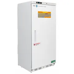 This explosion-proof upright freezer provides a temperature range of -25°C to -15°C with manual defrost. The 17 cu ft capacity and right-hinged door support safe storage of volatile or flammable materials in laboratory and industrial environments where standard refrigeration could create a hazard.