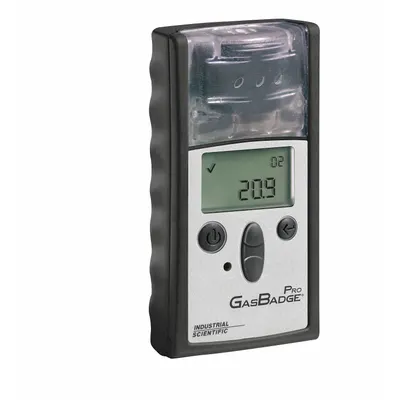INDUSTRIAL SCIENTIFIC Single-Gas Detector: IP64, INDUSTRIAL SCIENTIFIC GasBadge Pro, Lithium - Single Gas Detectors