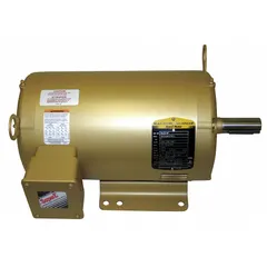 Open Drip Proof (ODP) enclosure, 5 hp, 1160 RPM, 208-230/460V AC, 14.8/7.4 A full load current. Rigid base mount for continuous duty in industrial applications such as pumps, fans, conveyors, and compressors.