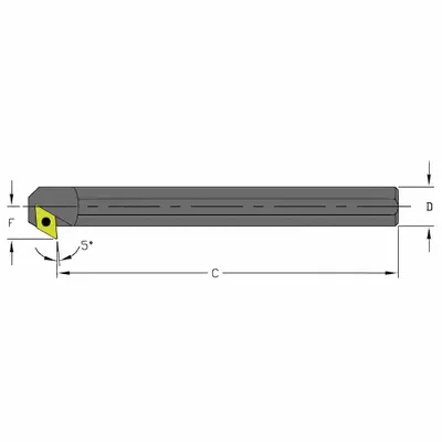 ULTRA-DEX USA Indexable Boring Bar: A08M SDXCR2 (MPN 957-000-062) - Indexable Boring Bars