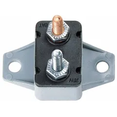 The BUSSMANN CBP-40BA is a heavy duty circuit breaker with stud terminal connection, rated for 14V DC and an interrupt rating of 1.5 kA at 14V DC. It provides overcurrent protection in DC electrical systems, commonly used in automotive, marine, and off-road vehicle power distribution.