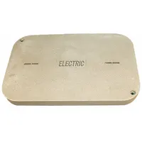 This polymer concrete cover is designed for underground electrical enclosures with an opening length of 37-5/8 in and width of 26 in. It features an Electric logo and provides a durable, weather-resistant barrier for buried electrical components