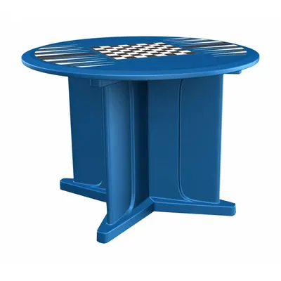 CORTECH Table: 29 in Overall Ht, 48 in Overall Dia, Game Top Included, Ballast Accepted - Round X-Base Tables
