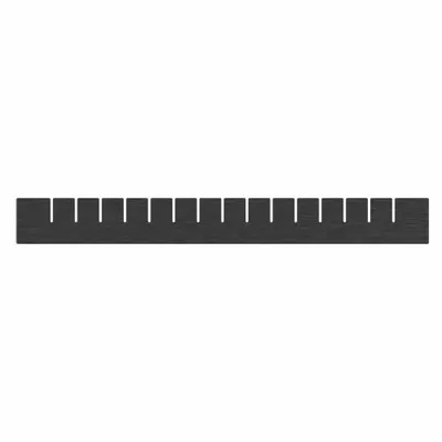 QUANTUM STORAGE SYSTEMS Divider: 20 in x 2 in, Plastic, Conductive, 2TB32 - ESD Divider Box Dividers