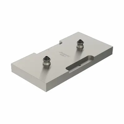 JERGENS Fixture Plate: ZPS, Aluminum, Rectangular, 2.87 lb Wt - Zero Point System Fixture Plates