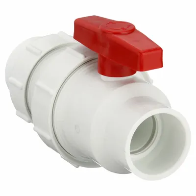 Dayton Check Valve with Ball Valve: Ball, Inline Valve Body, PVC, 1 1/2 in Pipe Size - PVC Ball Check Valves
