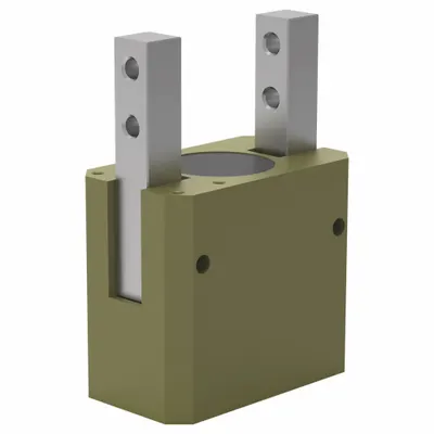 ROBOHAND Locking Angular Gripper: 40 psi to 100 psi, 100 psi Max Op Pressure - Two-Finger Angular Grippers
