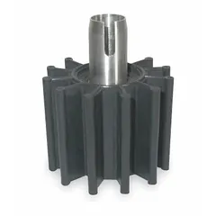 This Buna-N impeller/sleeve assembly is a replacement component for dewatering and wastewater pumps. It is used to move water and sludge in applications such as industrial sump and construction-site dewatering. The Buna-N material provides resistance to oils, fuels, and moderate chemicals.