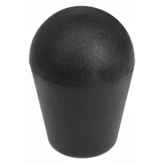 Tapered knob with a threaded hole, featuring a plastic body and a steel thread insert. The 1.63 in diameter and 1/2"-13 thread size make it suitable for manual adjustment and clamping applications where a comfortable grip is required.