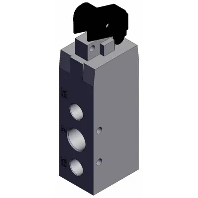 SMC Shuttle Valve: VFM300 Series, Roller Actuator, 5 Ports, 1/4 in BSPT - VFM Series Manual Air Control Valves