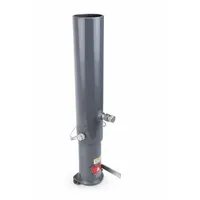 This BULLDOG gooseneck coupler is a Type IV unit constructed from steel with a primer finish. It has a gross towing weight capacity of 25,000 lb and is corrosion-resistant. Used for connecting a gooseneck trailer to a tow vehicle in heavy-duty towing applications