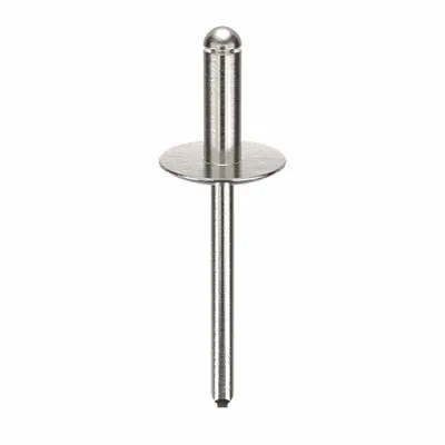 POP AVDEL Blind Rivet,1 7/8" L,0.183" dia,PK250: Inch, 1 7/8 in Overall Lg, 35/64 in Body Lg - Large Flange Blind Rivets