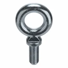 This steel eye bolt features a shoulder design for load-bearing support when installed in tapped holes. Zinc-plated finish provides corrosion resistance. Shank and thread length are both 2-3/4 inches. Nut not included. Suitable for overhead lifting and rigging applications.