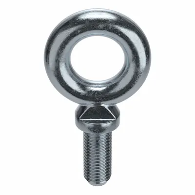 KEN FORGING Machinery Eye Bolt: With Shoulder, Steel, Zinc-Plated, 2 3/4 in Thread Lg - Machinery Eye Bolts with Shoulder