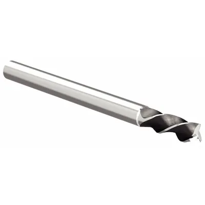 WIDIA HANITA Corner Radius End Mill: Carbide, 3 Flute, 4 mm Mill Dia, 8 mm LOC - Reduced-Neck Fast-Cutting Carbide Corner-Radius End Mills for Aluminum