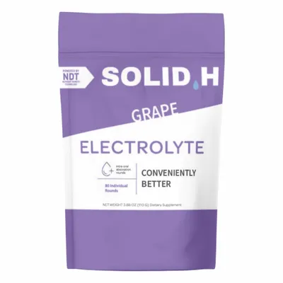 SOLID.H Electrolyte Tablet: Grape, Low-Calorie - Electrolyte Gum
