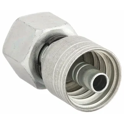 AEROQUIP Hydraulic Crimp Fitting: Steel x Steel, Straight, -4 For Hose Dash Size - Aeroquip Crimp Hydraulic Hose Fittings with Metric Connection