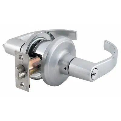 DORMAKABA Door Lockset: Office Lever Locksets, Chrome, ADA Compliant