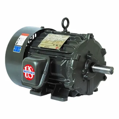 U.S. MOTORS Motor: Flange Mount, Totally Enclosed Fan Cooled, 100 hp, 200/208V AC - Rigid Base 3-Phase General Purpose AC Motors