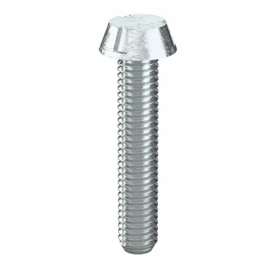 TAMPER-PRUF SCREW Tamper Resistant Screw: #10-32 Thread Size, 1 in Lg, Steel, Zinc-Plated - Round Head Conical Tamper-Resistant Machine Screws