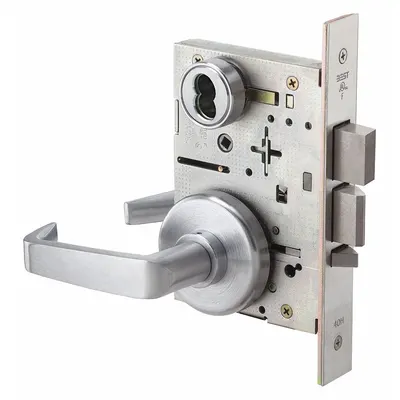 BEST Door Lockset: Storeroom Lever Locksets, Chrome, ADA Compliant