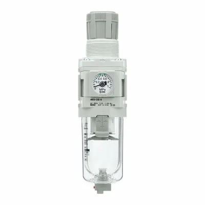 SMC Filter Regulator: AW-D Series, 1/4 in NPT, 5 micron, 0.85 MPa Max Op Pressure - SMC FRL Air Filter/Regulators