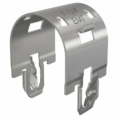 EMT Condiut Clamp: Spring Steel, SST (Dakota ProTect Wet/Dry: 1000hr) - Snap-in EMT Conduit Clamps