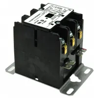 Contactor used in HVAC and refrigeration equipment to control electrical loads such as compressors and fan motors. Suitable for replacement in compatible systems
