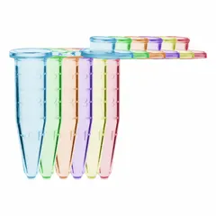 APPROVED VENDOR Microcentrifuge Tube, Polypropylene, 0.5 mL, Assorted, Round Bottom, Graduated, with Cap